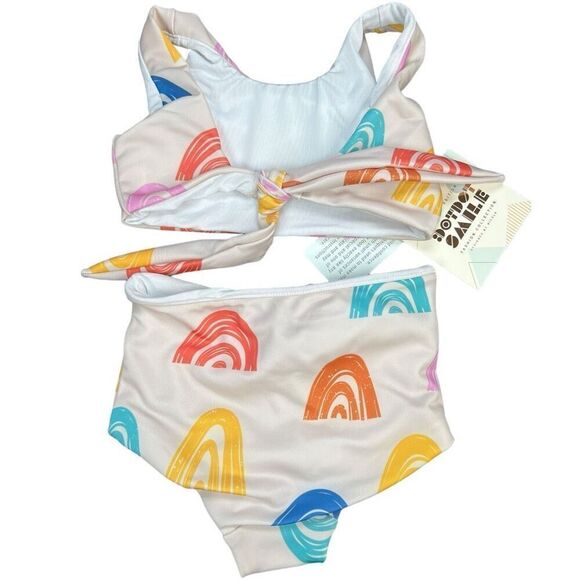 NEW Dot Dot Smile Rainbow Two Piece Swim Set 2T - Picture 4 of 5